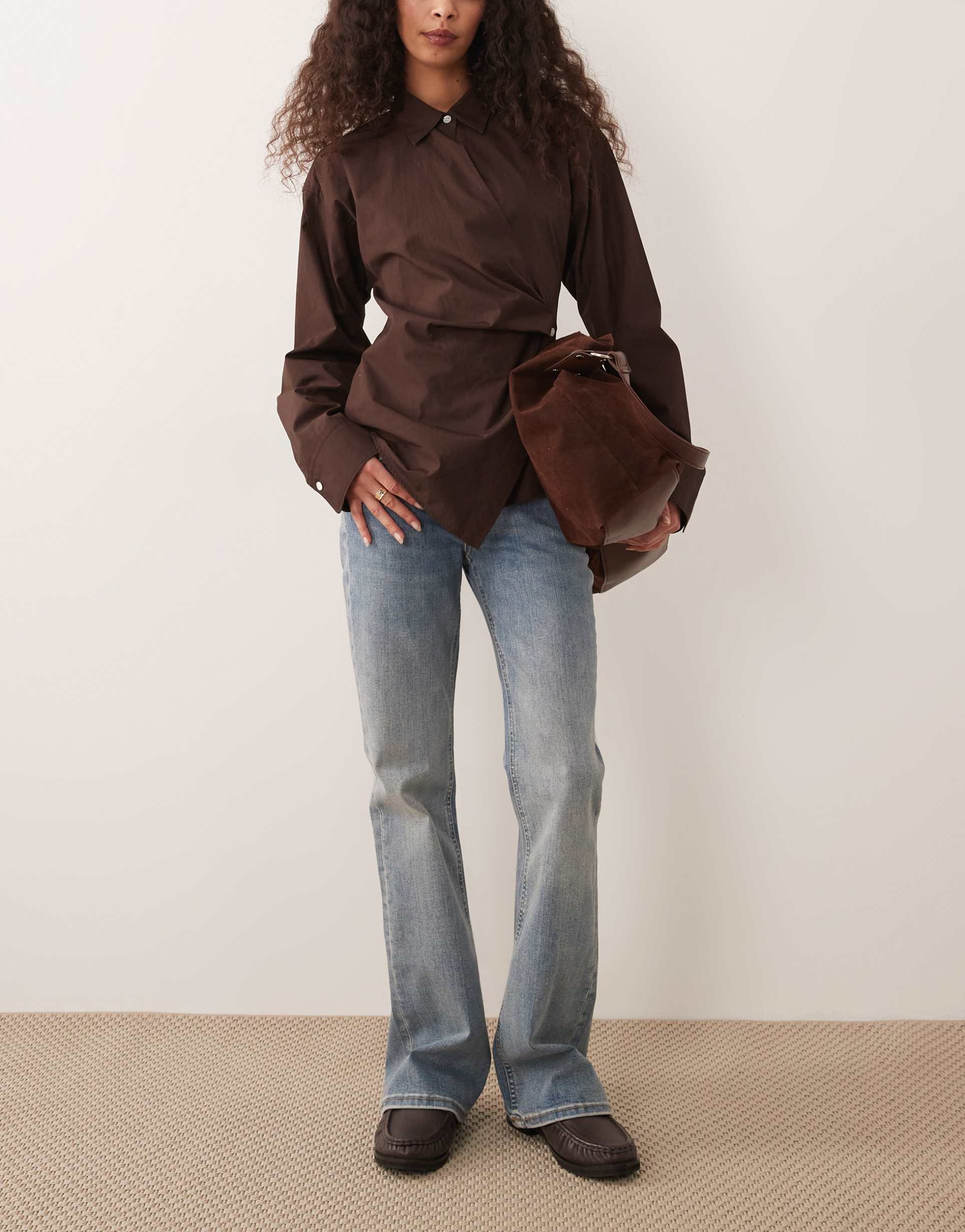 jjxx texas low rise bootcut jeans in light blue