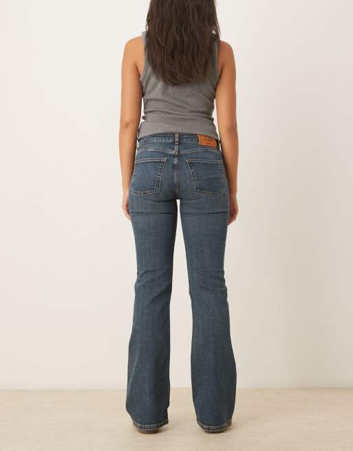 JJXX - Texas - Smalle flared jeans met lage taille in donkerblauw, 3 van 5