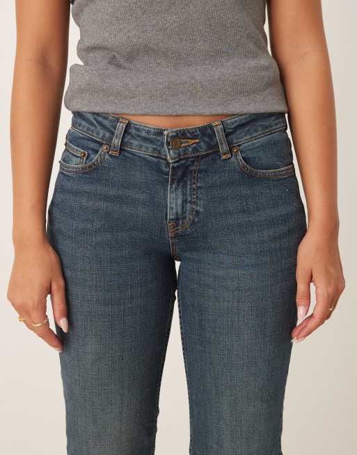 JJXX - Texas - Smalle flared jeans met lage taille in donkerblauw, 4 van 5