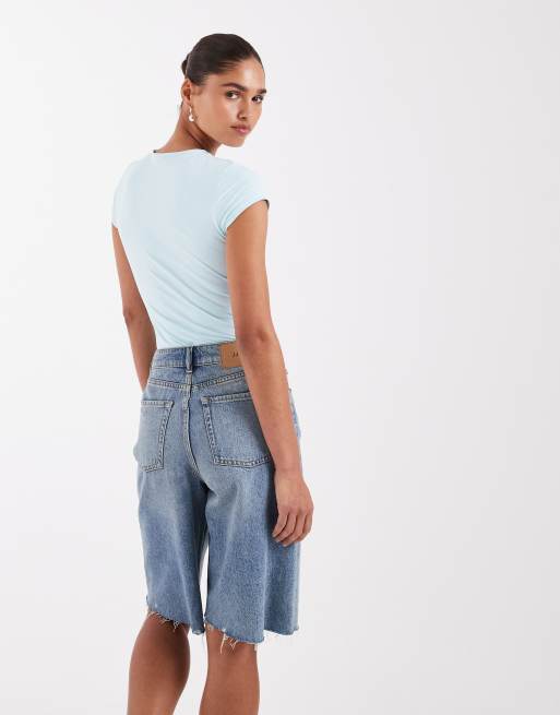 JJXX - Tokyo - Bermuda ample en jean - Bleu clair, 5 de 5