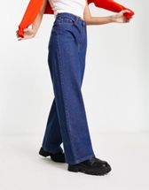 ONLY Hope high waisted wide leg jeans in light blue | ASOS