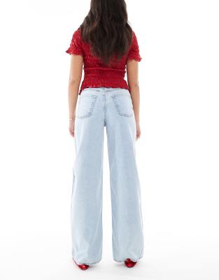 Jjxx Tokyo High Waisted Wide Leg Jeans In Blue