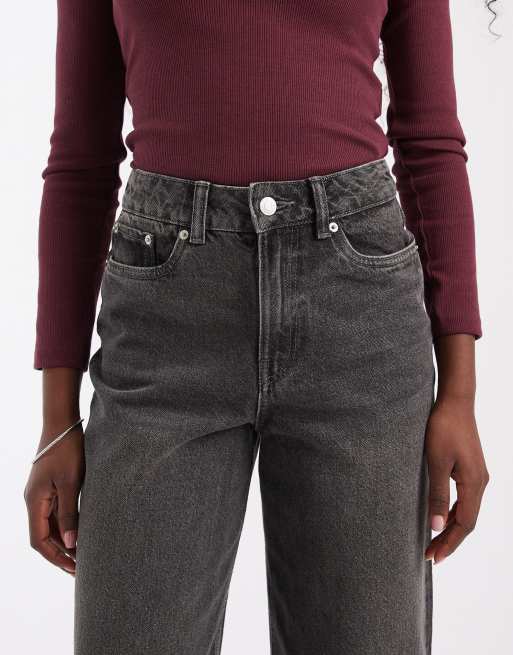JJXX Tokyo højtaljede jeans med brede ben i vasket sort, 4 af 5