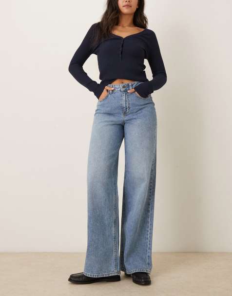 JJXX Tokyo wide fit jeans in light blue wash