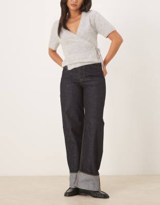 Tokyo - Jean large avec revers retroussés - Denim foncé-Bleu marine W30 L34