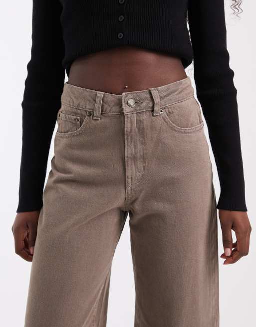 JJXX Tokyo jeans med hög midja och vida ben i beige, 4 av 5