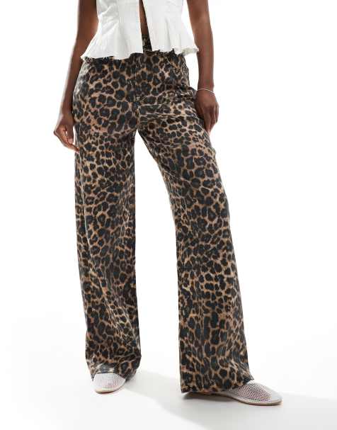 JJXX - Tokyo - Jeans med vide ben og leopardprint - view 1