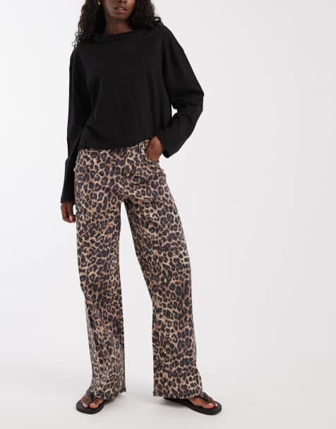 JJXX - Tokyo - Jeans med vide ben og leopardprint - view 1