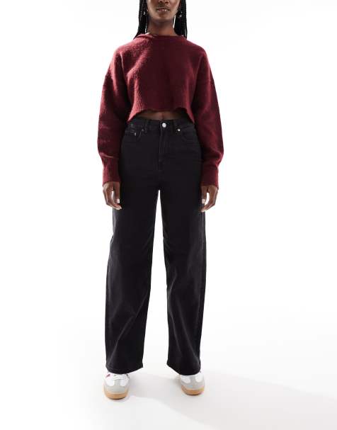 JJXX - Tokyo - Jeans met hoge taille en wijde pijpen in zwart - view 1