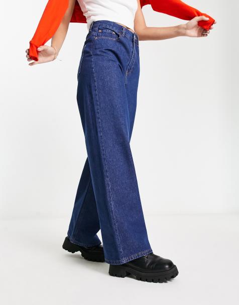 JJXX - Tokyo - Jeans met wijde pijpen en hoge taille in donkerblauw - view 1