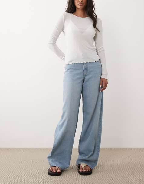 JJXX - Tokyo - Jeans met wijde pijpen in middenblauw - view 1