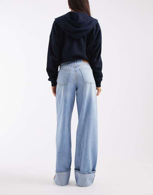 JJXX - Tokyo - Lyseblå jeans med brede ben og opsmøgede buksekanter, 3 af 5