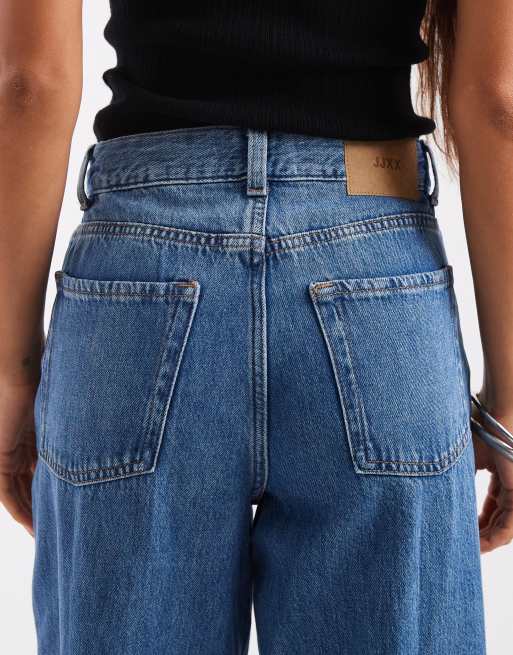 JJXX – Tokyo – Mellanblå vida jeans med hög midja, 4 av 5
