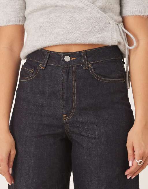 JJXX - Tokyo - Mørkeblå jeans med brede ben og opsmøgede buksekanter, 4 af 5