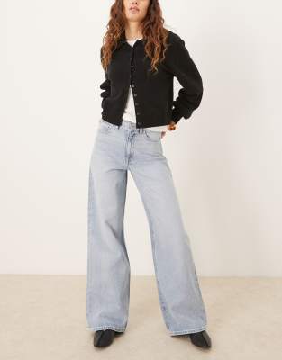 JJXX - Tokyo - Weit geschnittene Jeans in Hellblau