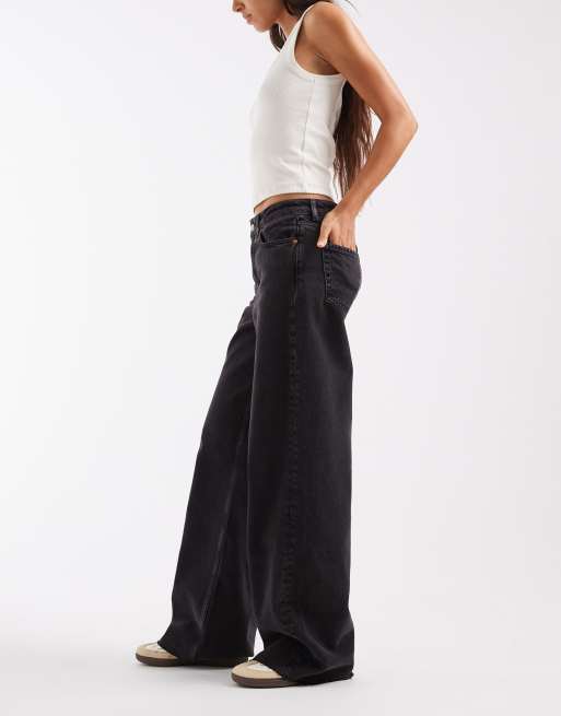 JJXX Tokyo wide fit jeans in black wash, 2 of 5