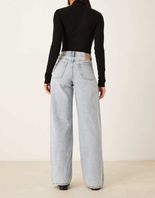 JJXX Tokyo wide fit jeans in bleached blue wash, 2 of 5