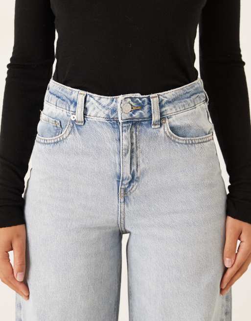 JJXX Tokyo wide fit jeans in bleached blue wash, 5 of 5