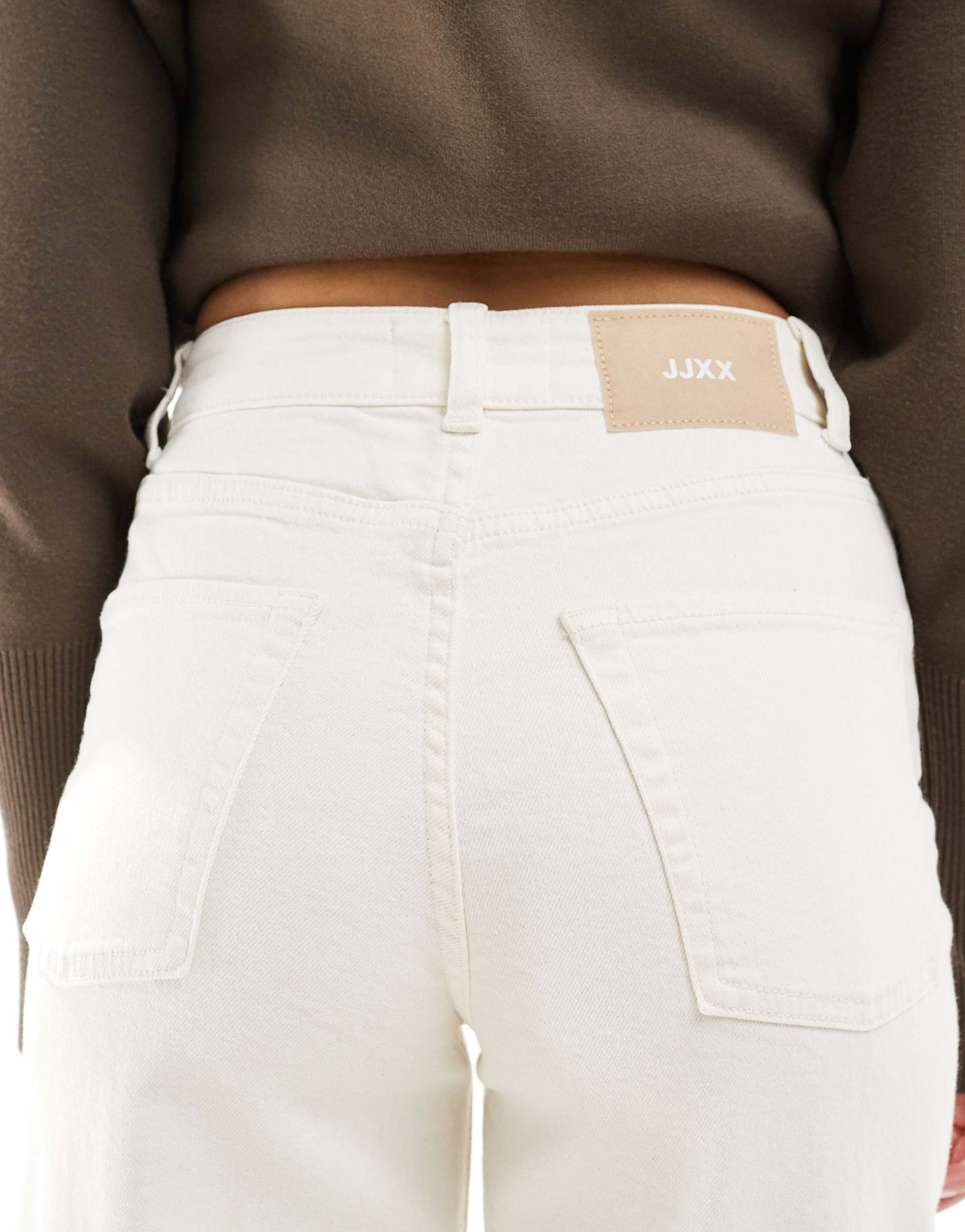 JJXX Tokyo wide fit jeans in off white