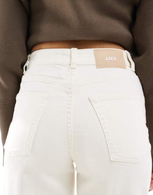 JJXX Tokyo wide fit jeans in off white