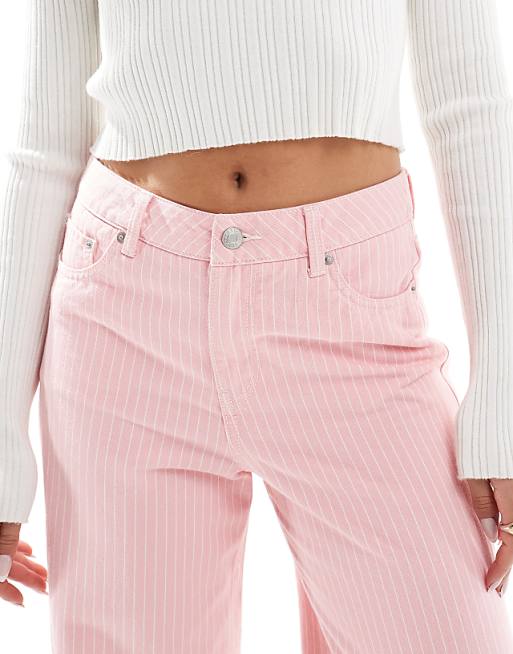 JJXX Tokyo wide fit jeans in pink stripe | ASOS JJXX Tokyo wide fit jeans in pink stripe | ASOS