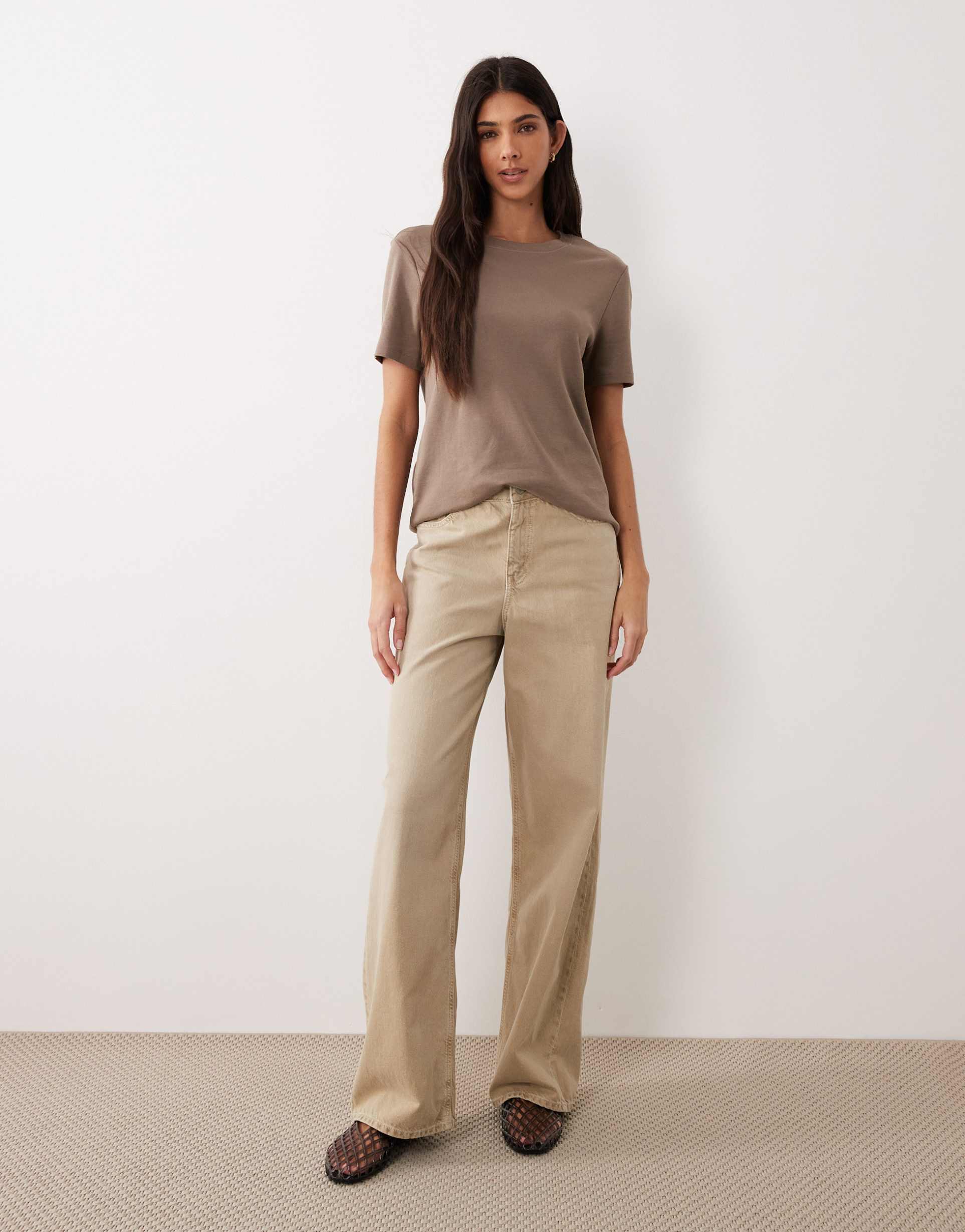 jjxx tokyo wide leg jeans in cream