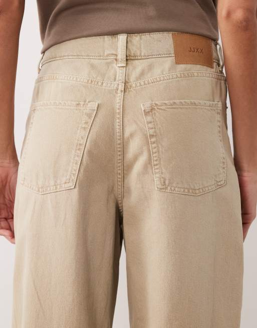 JJXX Tokyo wide leg jeans in cream, 5 of 5