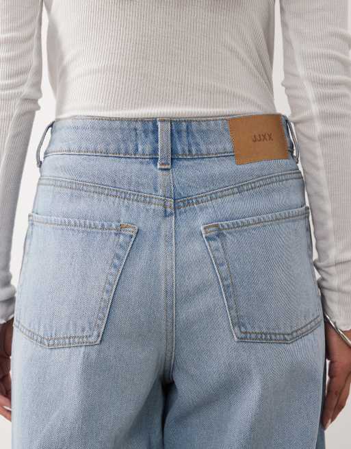 JJXX Tokyo wide leg jeans in mid blue, 4 of 5