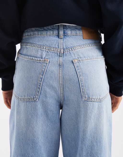 JJXX Tokyo wide leg jeans with cuffs in light blue, 4 of 5