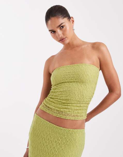 JJXX - Top a fascia in pizzo verde in coordinato - view 1