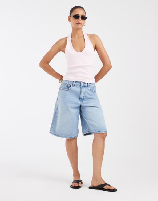 JJXX top z dekoltem typu halter w jasnoróżowym kolorze, 2 z 4