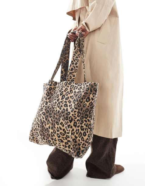 JJXX tote bag in leopard print - view 1