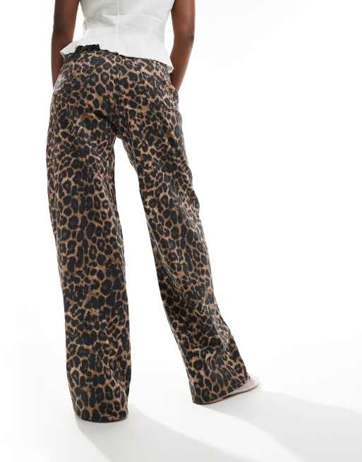 JJXX Toyko wide fit jeans in leopard print - MULTI | ASOS
