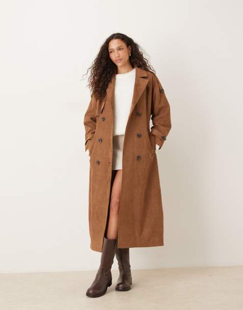 JJXX - Trench in camoscio sintetico marrone - view 1