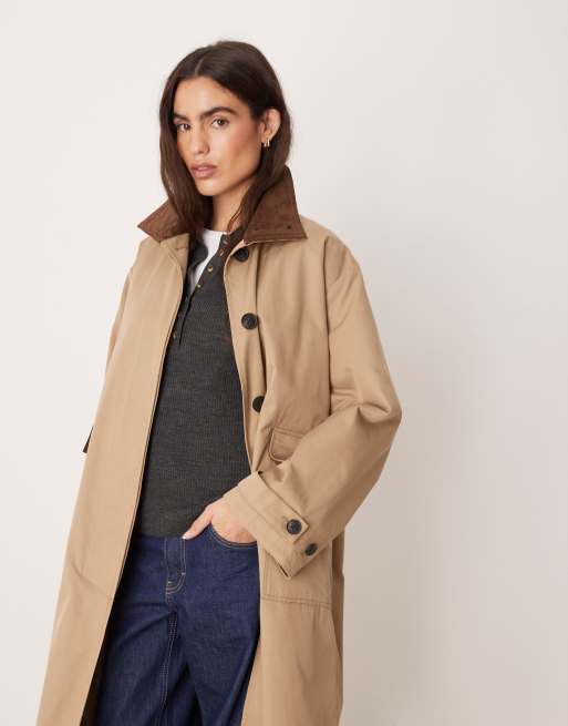 JJXX – Trenchcoat in Beige mit Kontrastkragen, 3 von 4