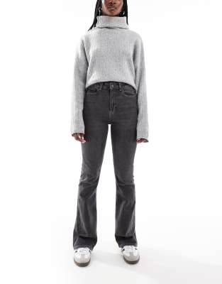 Turin high waisted bootcut jeans in gray wash