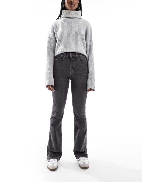 JJXX Turin high waisted bootcut jeans in grey wash 