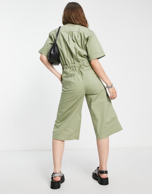 Cropped Utility Jumpsuit