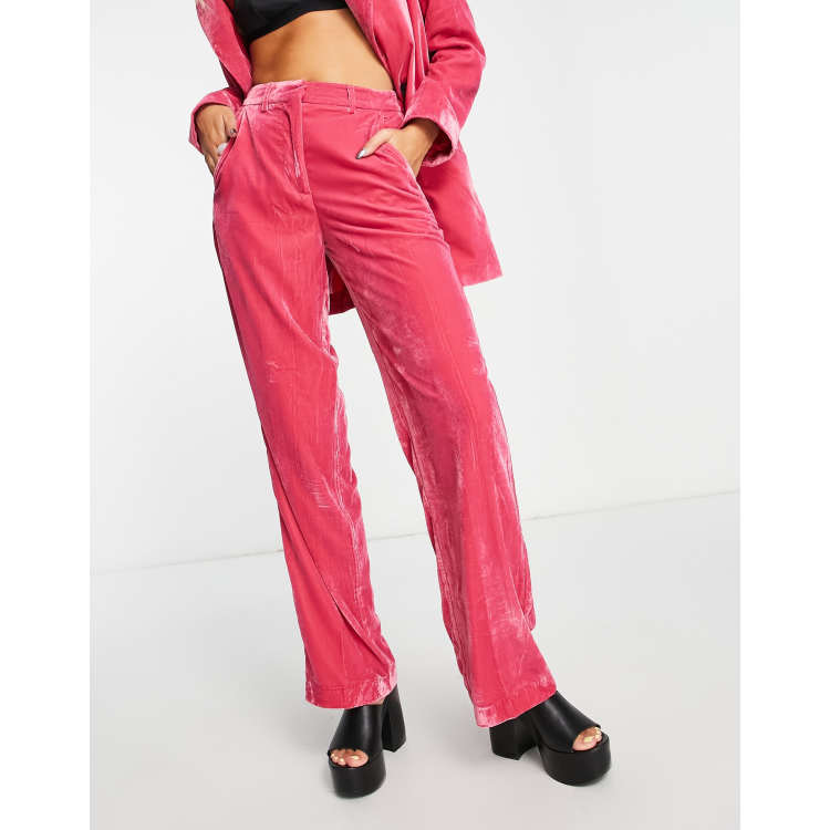 Hot pink hot sale velvet pants