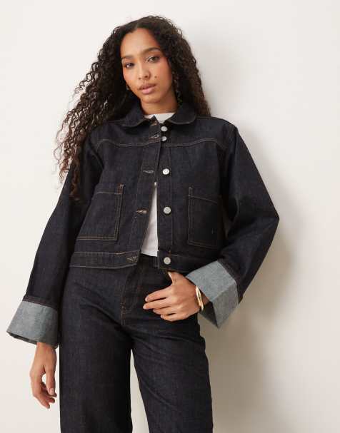 JJXX - Veste en jean avec poignets retroussés - Bleu foncé - view 1