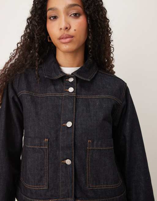JJXX - Veste en jean avec poignets retroussés - Bleu foncé, 4 de 4