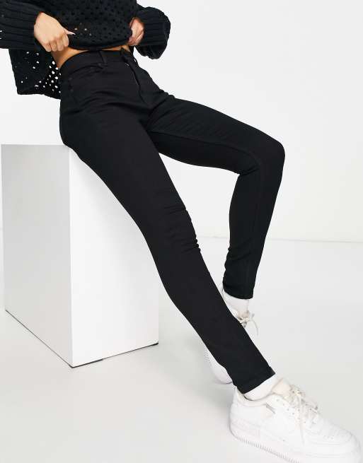 JJXX Vienna high waisted skinny jeans in black