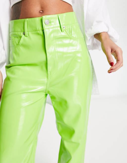 JJXX – Vinyl-Hose in Limettengrün mit geradem Schnitt, 2 von 4