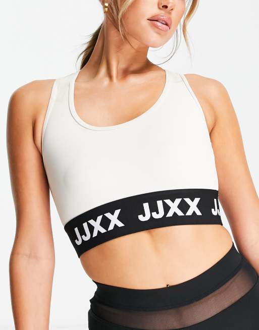 JJXX – Vit bralette med logga på midjebandet