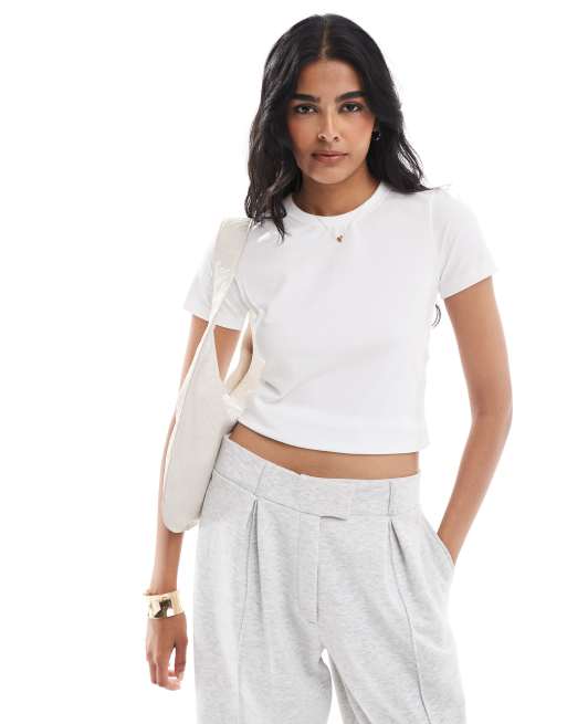 JJXX – Vit, kort t-shirt 