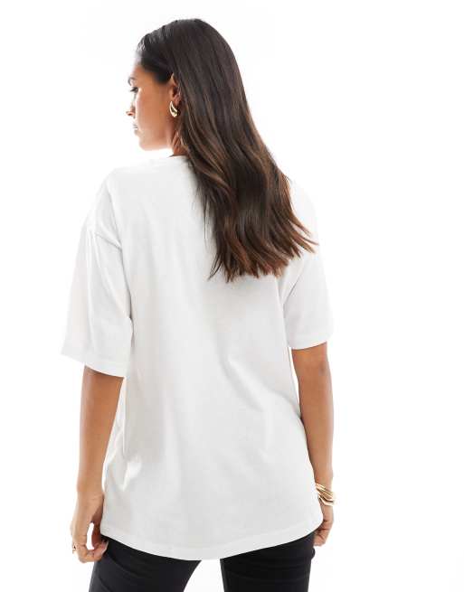 JJXX – Vit t-shirt i oversize med Amalfi-tryck framtill, 4 av 4