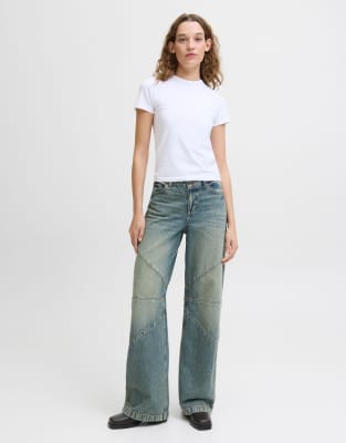 JJXX Wide Fit - Denim-Jeans in Dunkelblau
