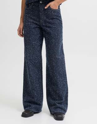 JJXX Wide Fit - Denim-Jeans in Dunkelblau