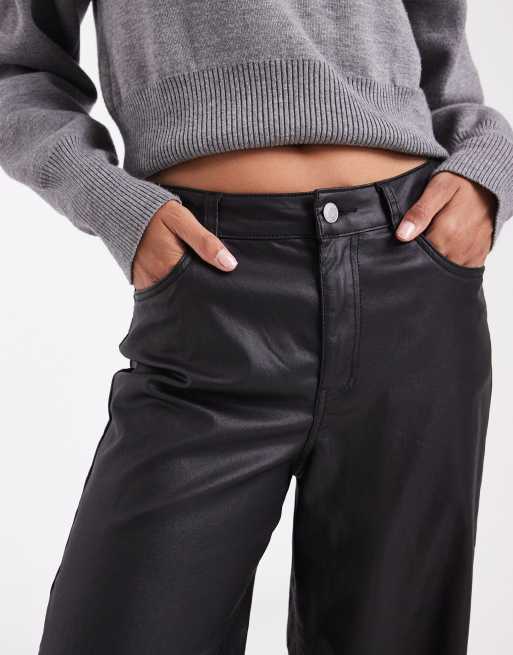 JJXX wide fit high waisted trouser in black, 4 of 5