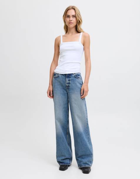 JJXX Wide Fit – Niebieskie luźne jeansy - view 1